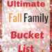 Family Fall Bucket list